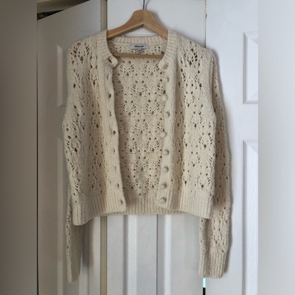 NWOT Madewell Cream Knit Sweater - Picture 5 of 9